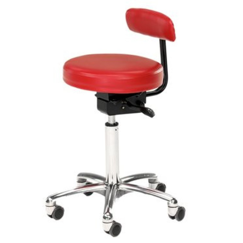 Rollhocker mit Rückenlehne